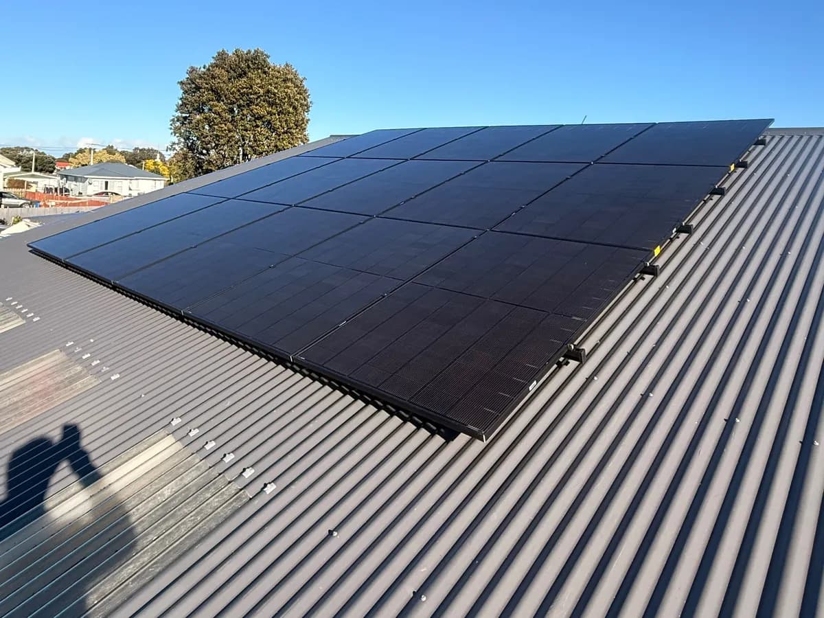 A 6.8kW EFS Solar array on a home in Manaia, Taranaki
